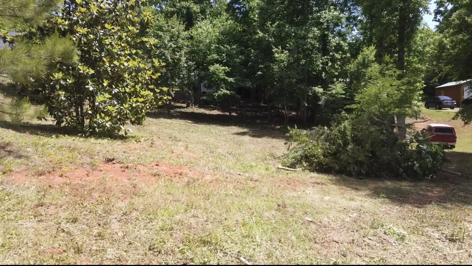 The same lot cleared to open ground
